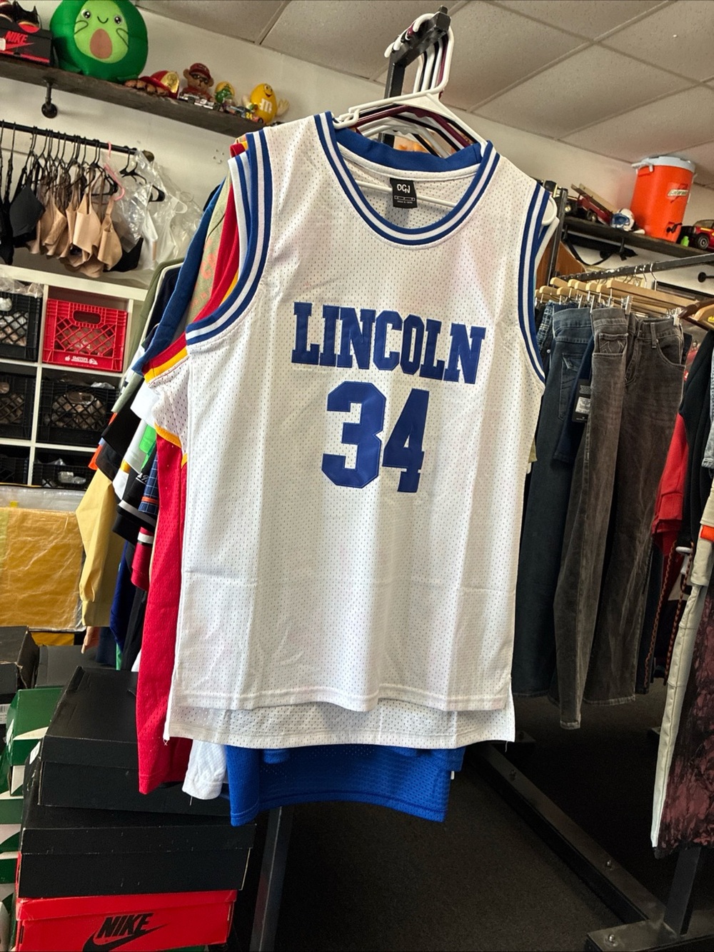 He Got Game Jesus Shuttleseworth #34 Lincon High School Basketball Jersey Used